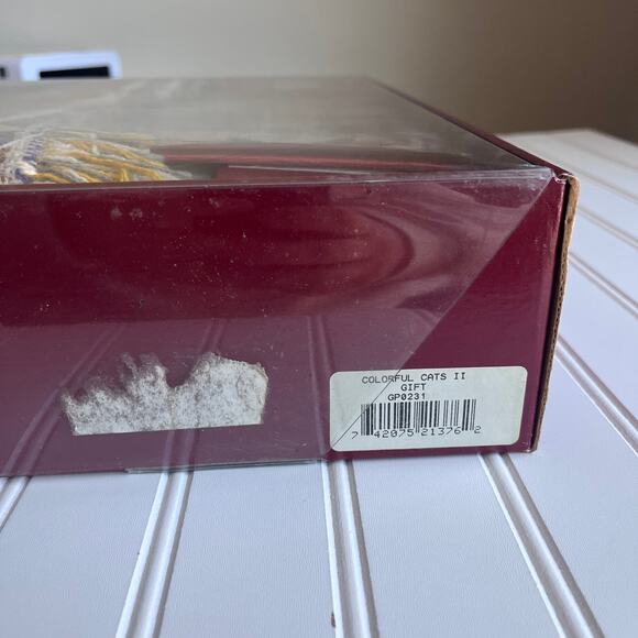 90's Colorful Cats II Gift Set - Cat Tapestry Throw Blanket Afghan The Rug Barn - Picture 7 of 10